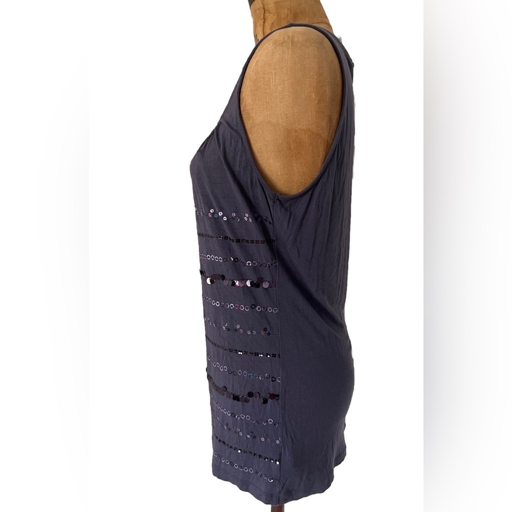 Kische Purple Sparkle Sequine Tank Top M - Picture 3 of 8